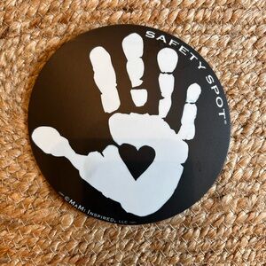 Black and White Safety Spot Sticker